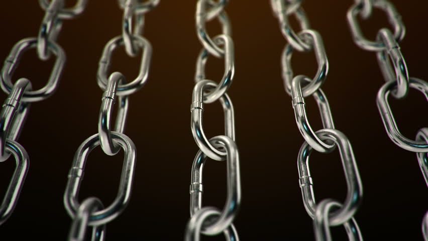 Animation Moving Steel Metallic Chains Animation Stock Footage Video ...