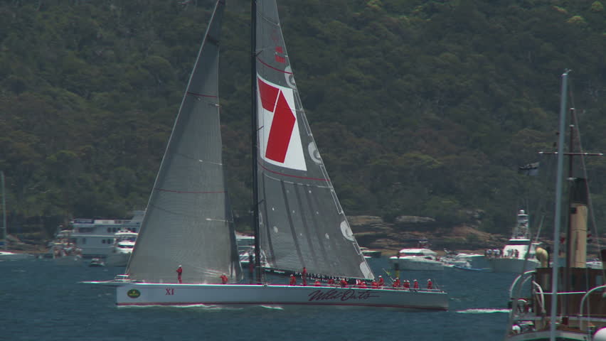 SYDNEY HARBOR- DECEMBER 26: Wild Oats XI prepares before the race start of the