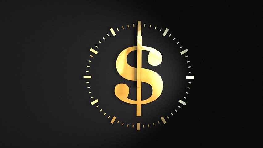 Time and money concept animation.