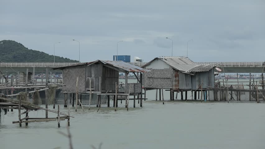 The fishermen village on the sea