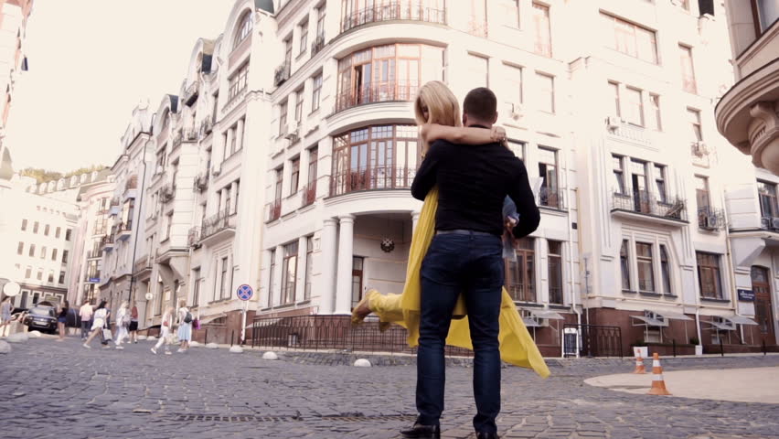 Girl whirl with a guy