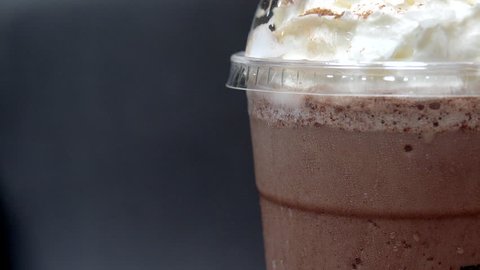 chocolate  smoothie in coffee shop