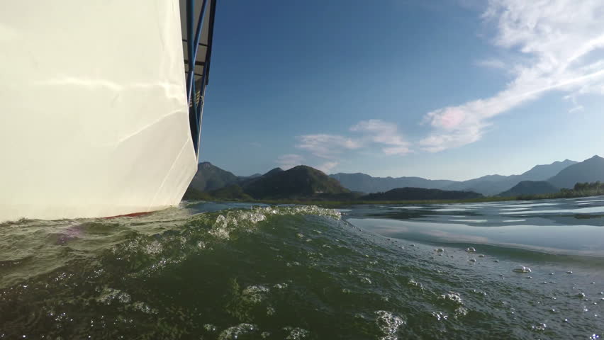Luxury yacht cruising the Adriatic sea at evening
