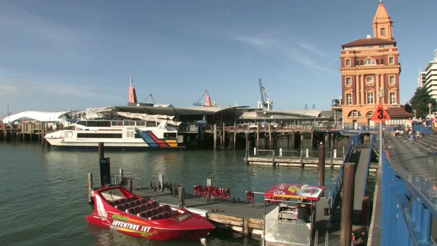 AUCKLAND, NEW ZEALAND - CIRCA JULY 2012: Aucklands passenger ferry terminal in