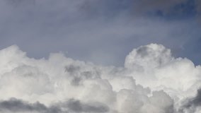 Cumulus clouds moving in the sky