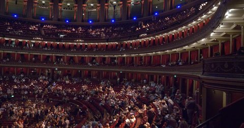 London England 23rd June 2017: concert hall Royal Albert Hall London Classical Music concert crowded big massive audience beautiful room people waiting for concert to start