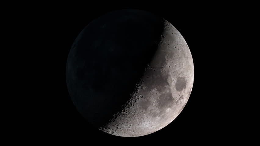 Seamless animation of moon phases with alpha channel. Elements of this image furnished by NASA.