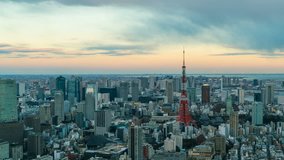 4K Time-lapse : Tokyo cityscape view 