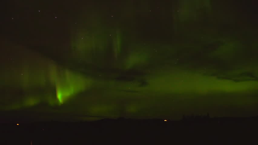 A surprise showing of the Aurora Borealis during a warm spell on an Alaskan