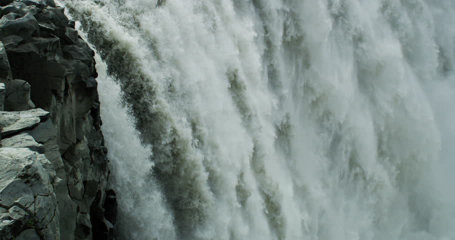 Powerful and dramatic Dettifoss waterfall in Iceland