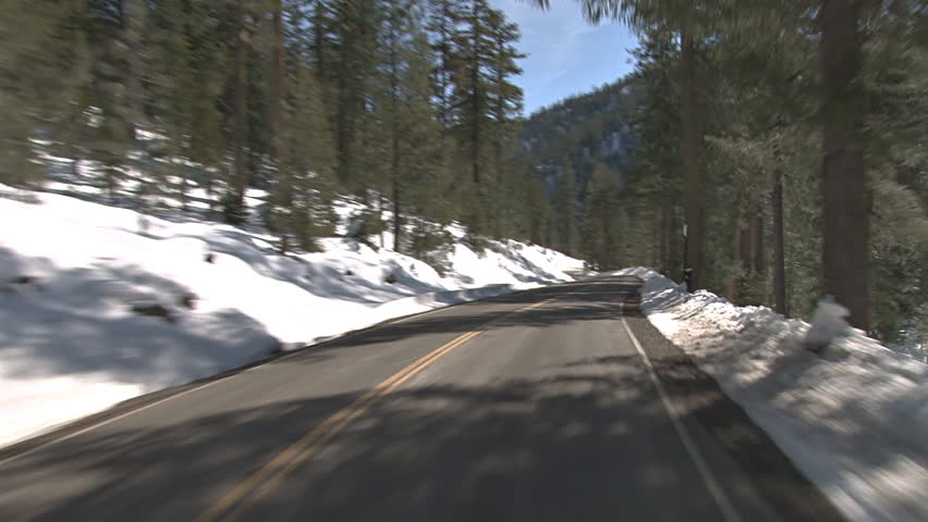 POV - Driving down the west side of Scott Summit on Highway 3 in California