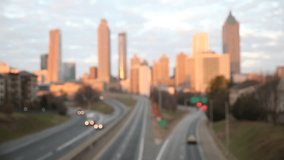 Short clip of Atlanta, GA, USA at sunrise.