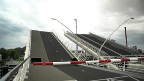 The bridge rising up at Zaanse Schans, Netherlands