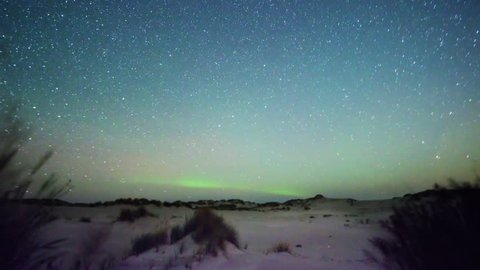 distant pulsating aurora borealis (northern