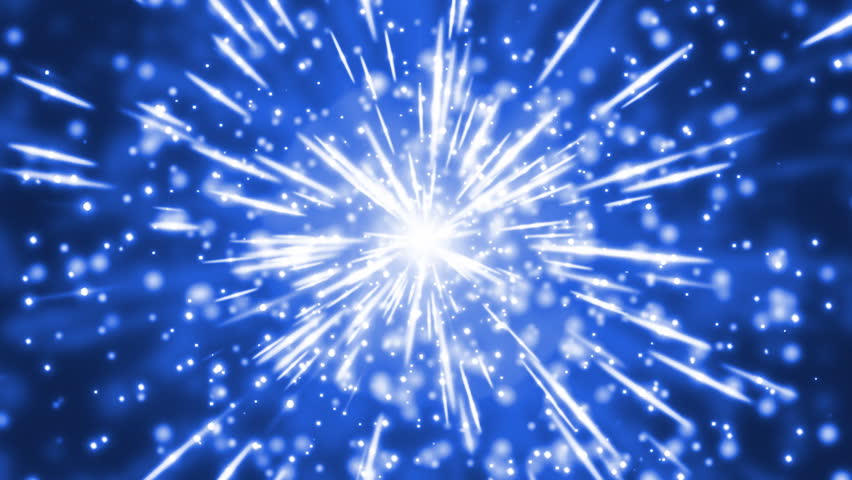 Blue Burst Looping Abstract Background Stock Footage Video (100%