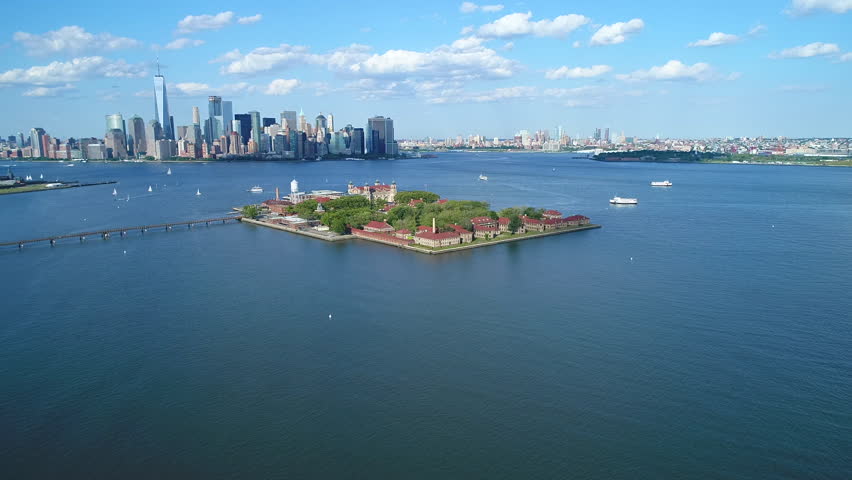 aerial video ellis island new york Stock Footage Video (100% Royalty ...