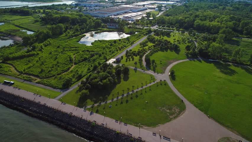 Aerial video Liberty State Park NJ 4k 60p prores