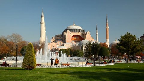 Hagia Sophia Aerial View Drone Istanbul Stock Footage Video (100% ...