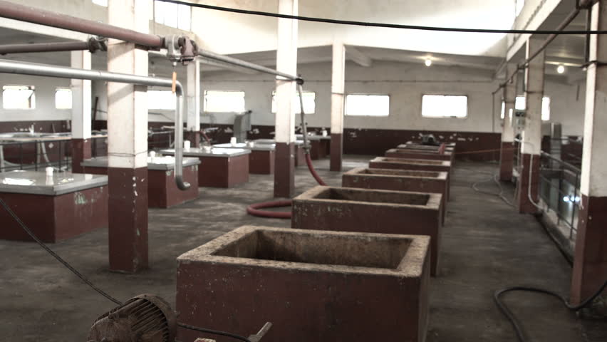 Whiskey and brandy distillery. View of Mash Tun in a distillery. Bad hygiene. Dirty and unhealthy environment.