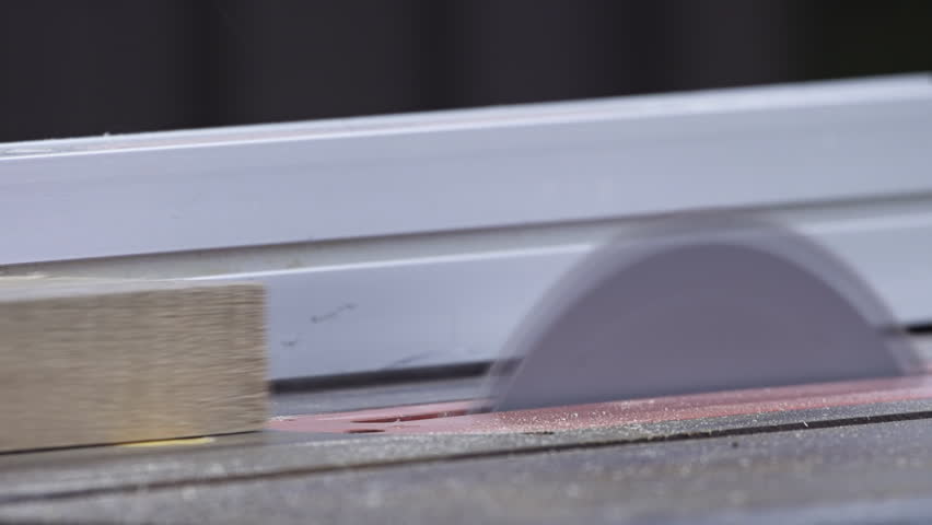 Ripping Board on Table Saw slow motion