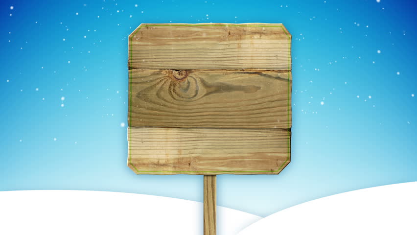 A blank wooden Christmas sign.