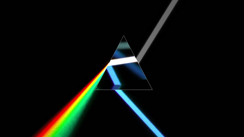 CG animation of prism separating a ray of light into the seven colors of the spectrum. Light source rotates, giving beautiful rainbow effects. Physically correct materials used in this loopable video  | Shutterstock HD Video #31138966