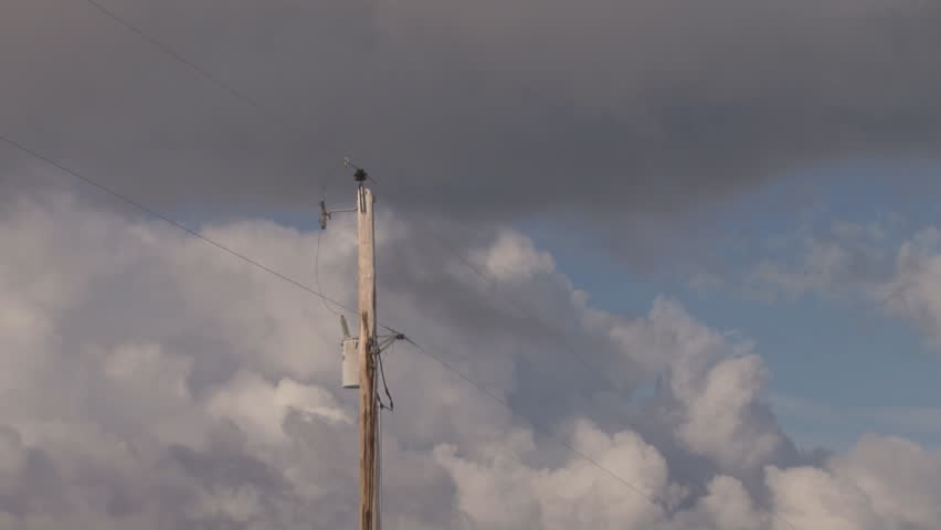 Power Pole Storm Clouds