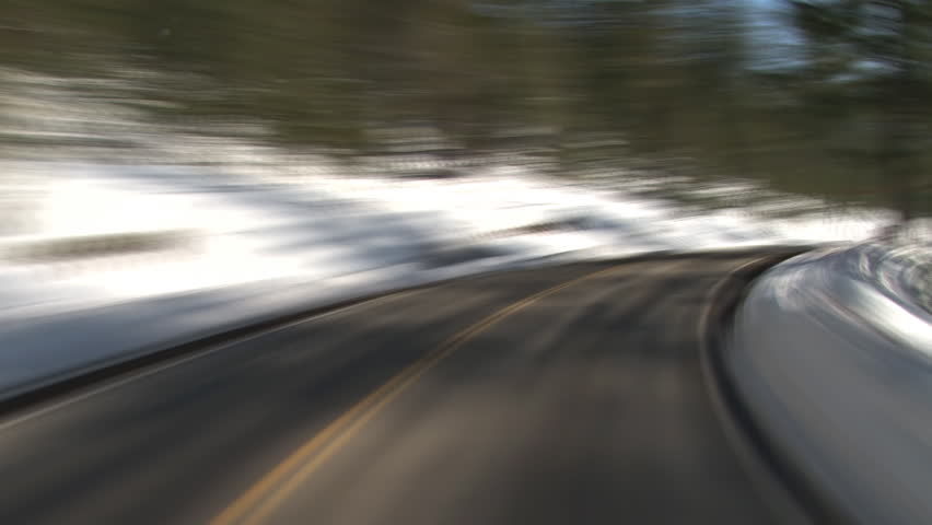 Super-fast timelapse POV - Driving down the west side of Scott Summit on Highway