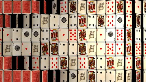 BACKGROUND DECK OF POKER CARDS, COLLAGE POKER CARDS, 