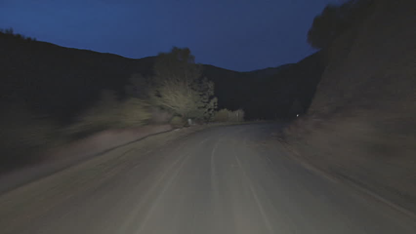 Timelapse fast driving POV shot, Mendocino National Forest, Bartlett Springs