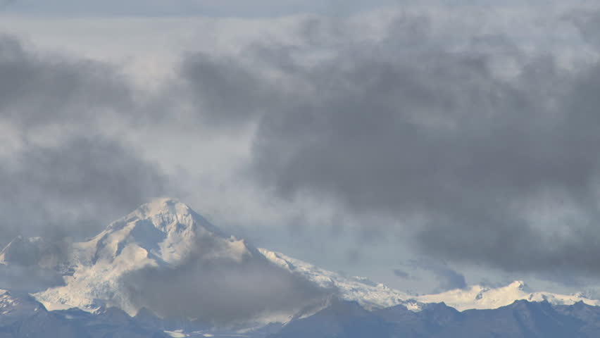 Mt Illiamna Shrouded by Clouds