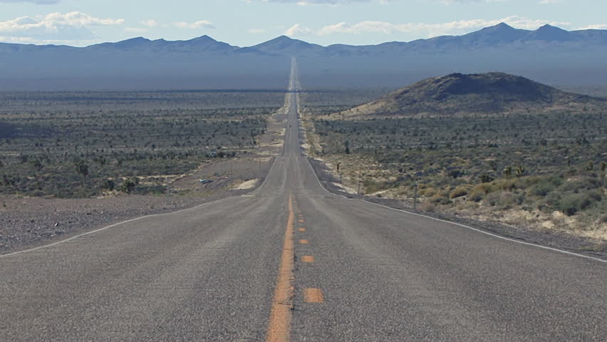Nevada Desert Highway Reverse Zoom