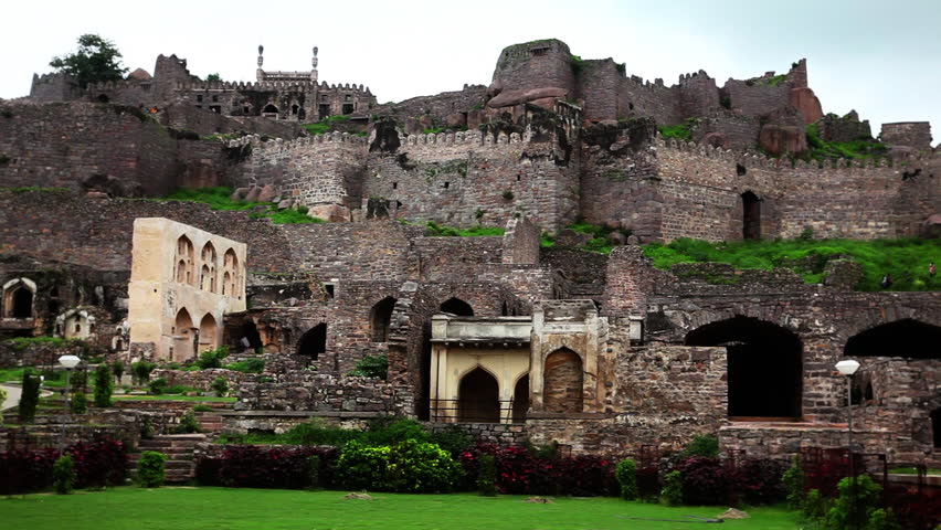 Pan Shot of Golkonda Fort, Stock Footage Video (100% Royalty-free ...