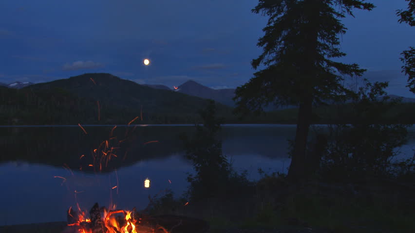 Moonbeam Campfire Lake and Tree