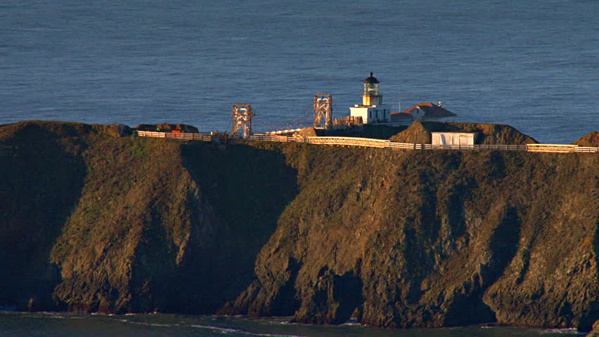 Pt. Bonita Lighthouse in the morning, shot from the Marin Headlands.