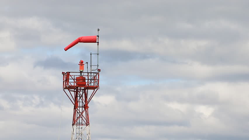 Windsock Tower and Cloudy Sky