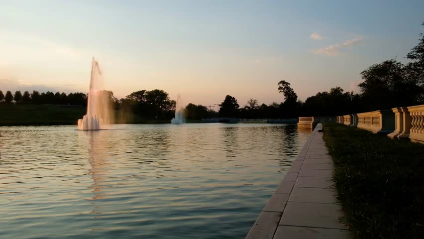Grand Basin from Art Hill in Forest Park, St. Louis, Missouri.