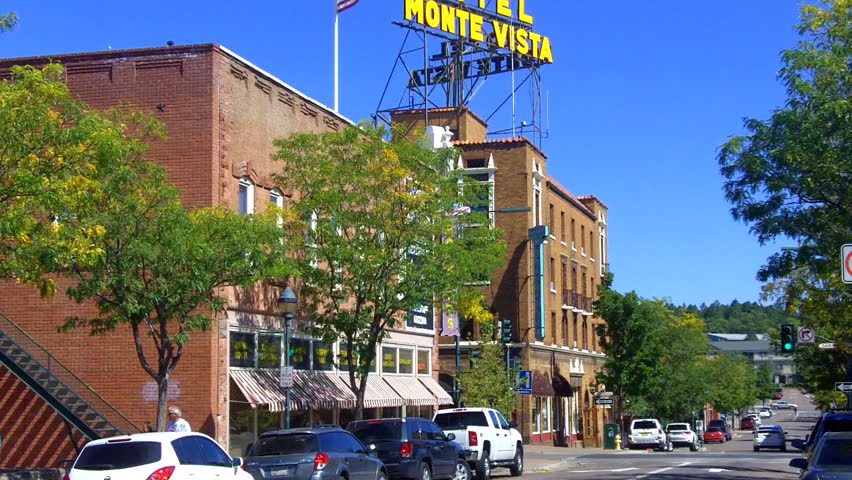 FLAGSTAFF, AZ - September 22, 2012: Buildings from the Old West attract tourists