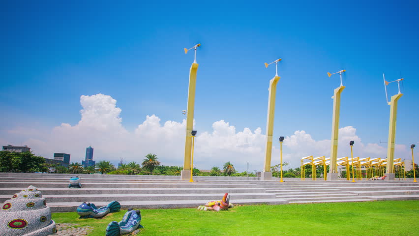 Time Lapse - Windmill Park with Nice Cloudscape - 4K