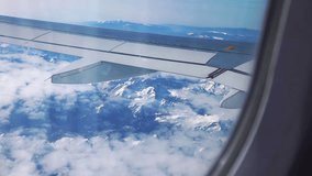High quality video of airplane window in real 1080p slow motion 120fps
