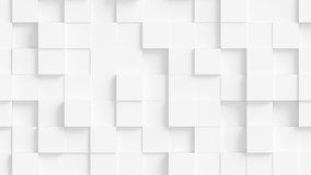 Abstract Square Geometric Surface Loop 1A: light bright clean minimal squares grid pattern, random waving motion background canvas in pure wall architectural pearl white. Seamless loop 4K UHD FullHD. - Powered by Shutterstock - Get 15% off with code: PIKWIZARD15