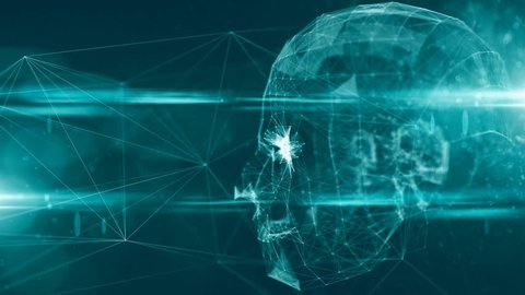 Artificial intelligence AI deep learning computer program technology 3D rendering