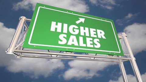 Higher Sales Freeway Road Sign Sell More Products 3d Animation