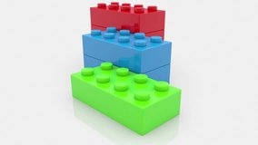 Row of moving toy bricks - Powered by Shutterstock - Get 15% off with code: PIKWIZARD15