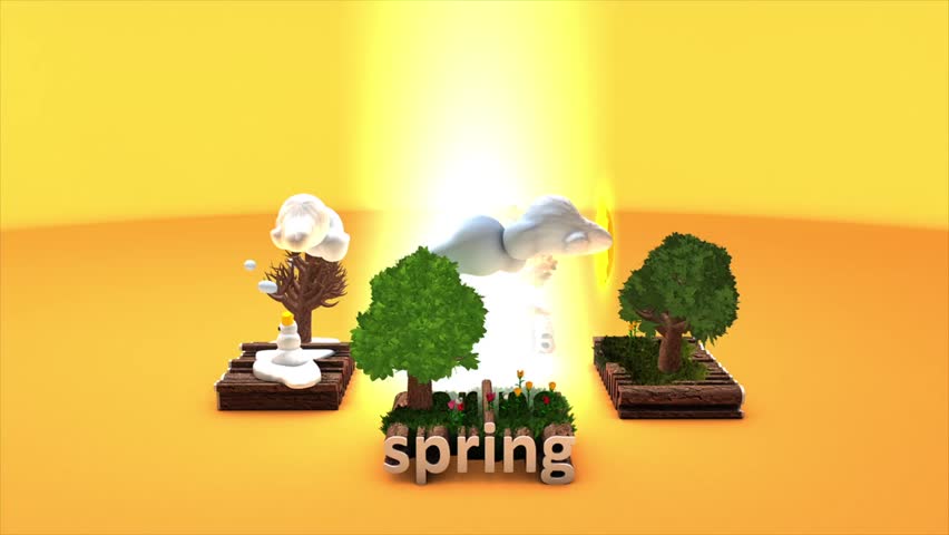 Concept animation 4 seasons, matte included.