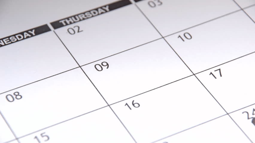 Writing DENTIST on calendar with a black marker Royalty-Free Stock Footage #31239454