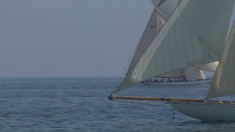 IMPERIA, ITALY: Old sailing boat in Mediterranean Sea during the regatta "Vele d'epoca" on 5 september 2012, Imperia (Italy)