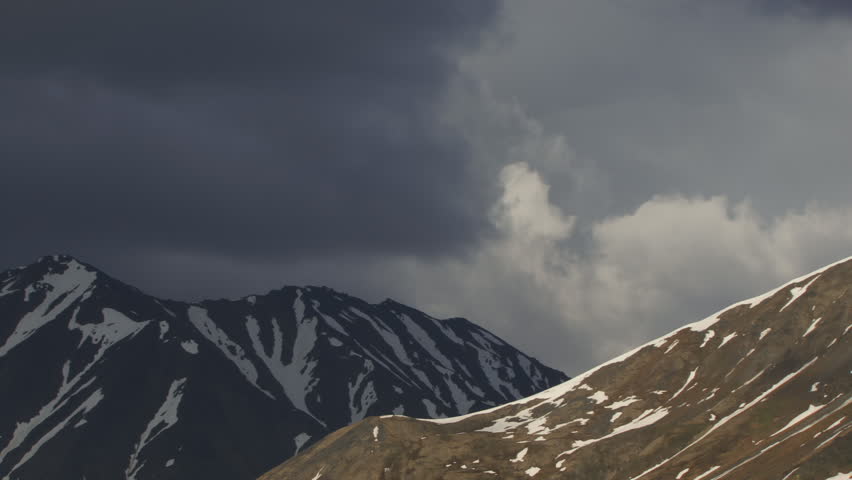 Stormclouds Rolling Over Alaskan Mountains stage