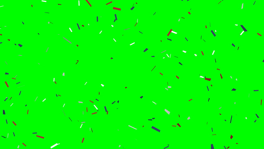 Blue, red and white confetti (us flag color) - loop, green screen, 4K Royalty-Free Stock Footage #31252360