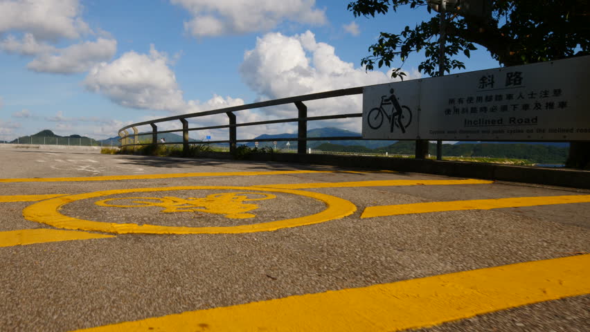 Slow motion: Walking to see Landscape in Hong Kong, Tai Po